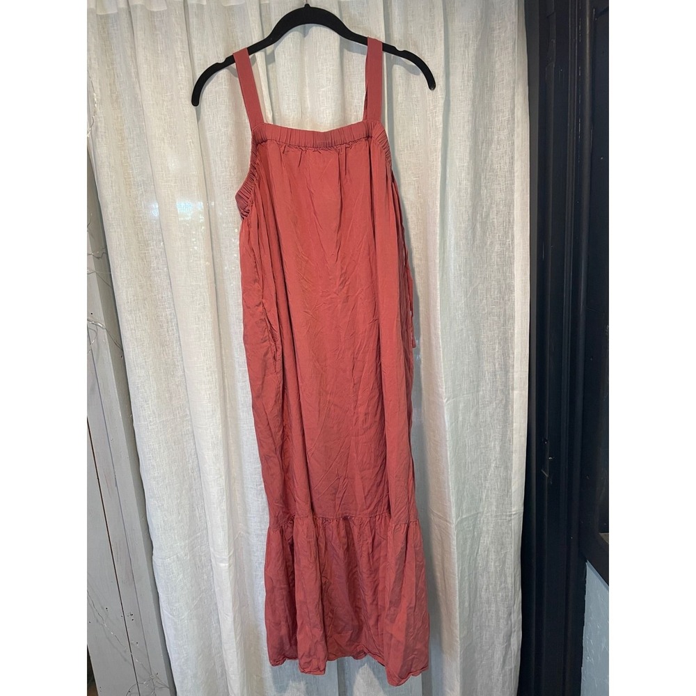 Old Navy Womens Rose Pink Tiered Ruffle Hem Sleeveless Maxi Dress Large